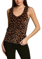 St. John Cheetah Velour Top