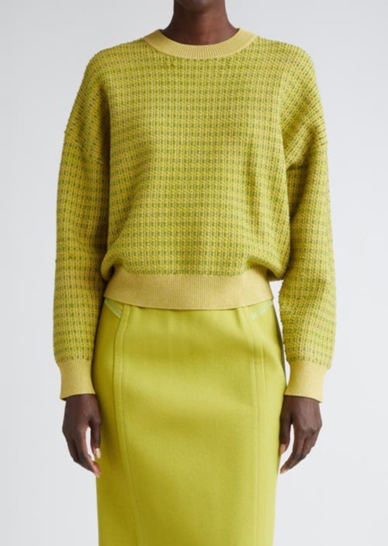 St. John Collection Bicolor Textured Sweater