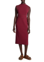 St. John Collection Cap Sleeve Stretch Cady Sheath Dress