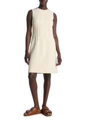 St. John Collection Corset Waist Sleeveless Stretch Crepe Shift Dress