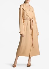 St. John Collection Crepe Back Satin Trench Coat