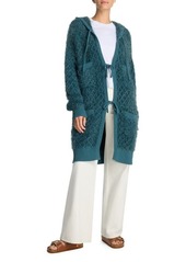 St. John Collection Eyelash Diamond Knit Hooded Cardigan