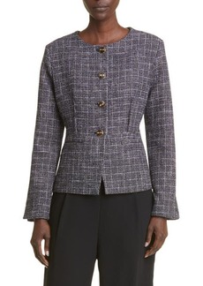 St. John Collection Graphic Check Tweed Jacket