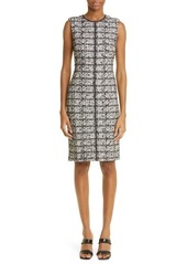 St. John Collection Jared Bouclé Tweed Sheath Dress