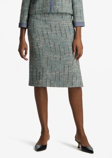 St. John Collection Metallic Tweed Skirt