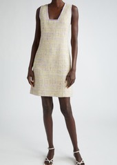 St. John Collection Metallic Tweed Sleeveless Dress