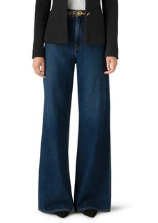 St. John Collection Paseo Nonstretch Denim Wide Leg Jeans
