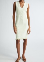 St. John Collection Polka Dot Stretch Piqué Knit Dress