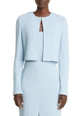St. John Collection Scattered Sequin Tweed Knit Jacket