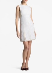 St. John Collection Sleeveless Sequin Tweed & Georgette Minidress