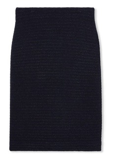 St. John Collection Stripe Metallic Tweed Pencil Skirt
