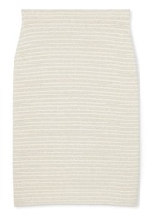 St. John Collection Stripe Metallic Tweed Pencil Skirt