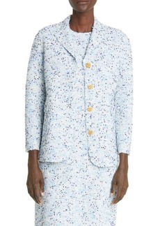 St. John Collection Textured Bouclé Tweed Knit Jacket