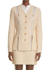 St. John Collection Zippered Jacket in Lilac Multi at Nordstrom