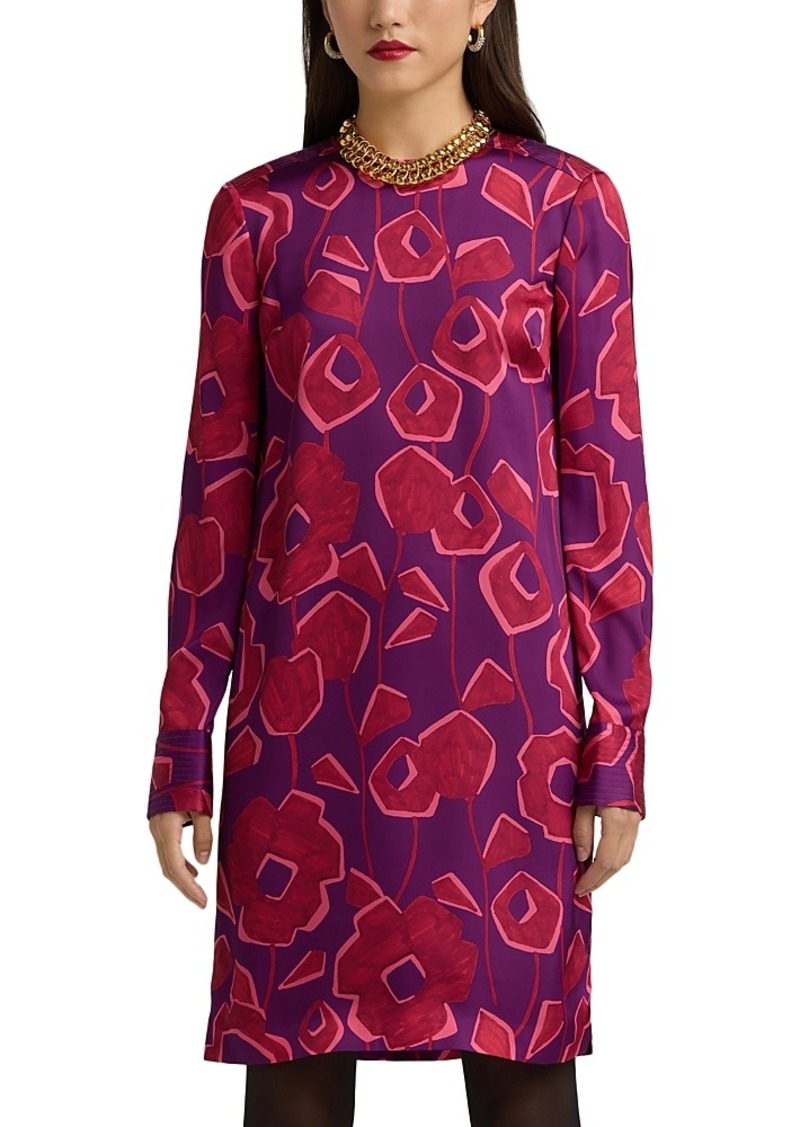 St. John Cubist Floral Print Dress