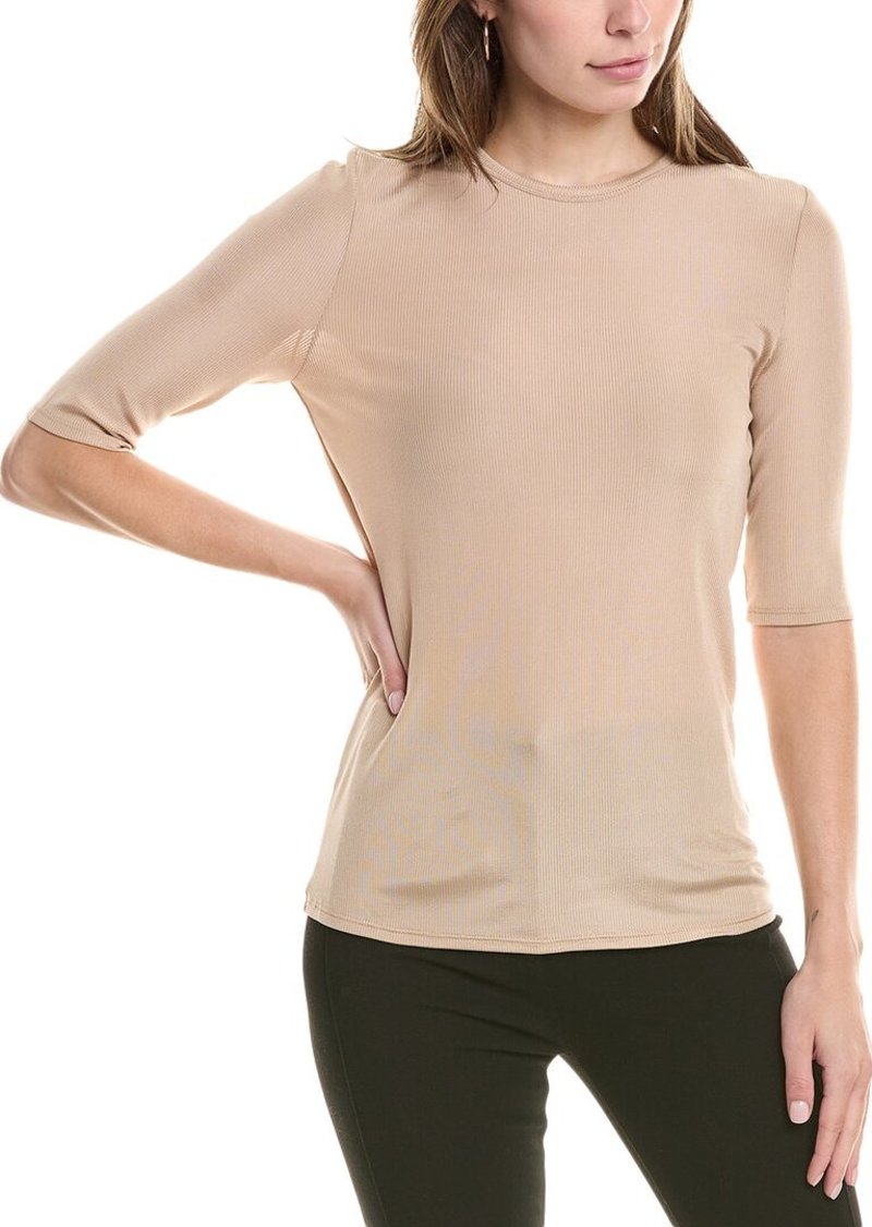 St. John Elbow-Sleeve Stretch Top