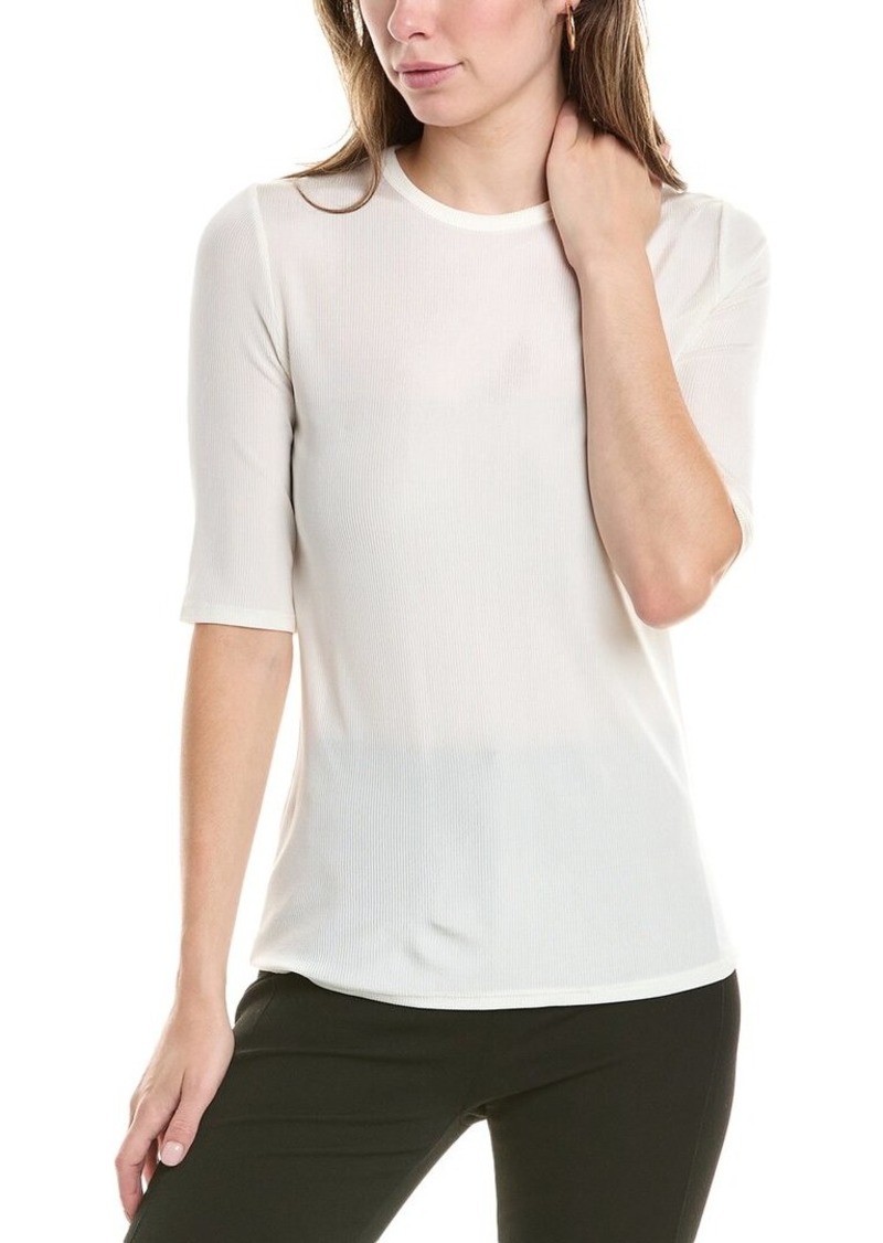 St. John Elbow-Sleeve Stretch Top