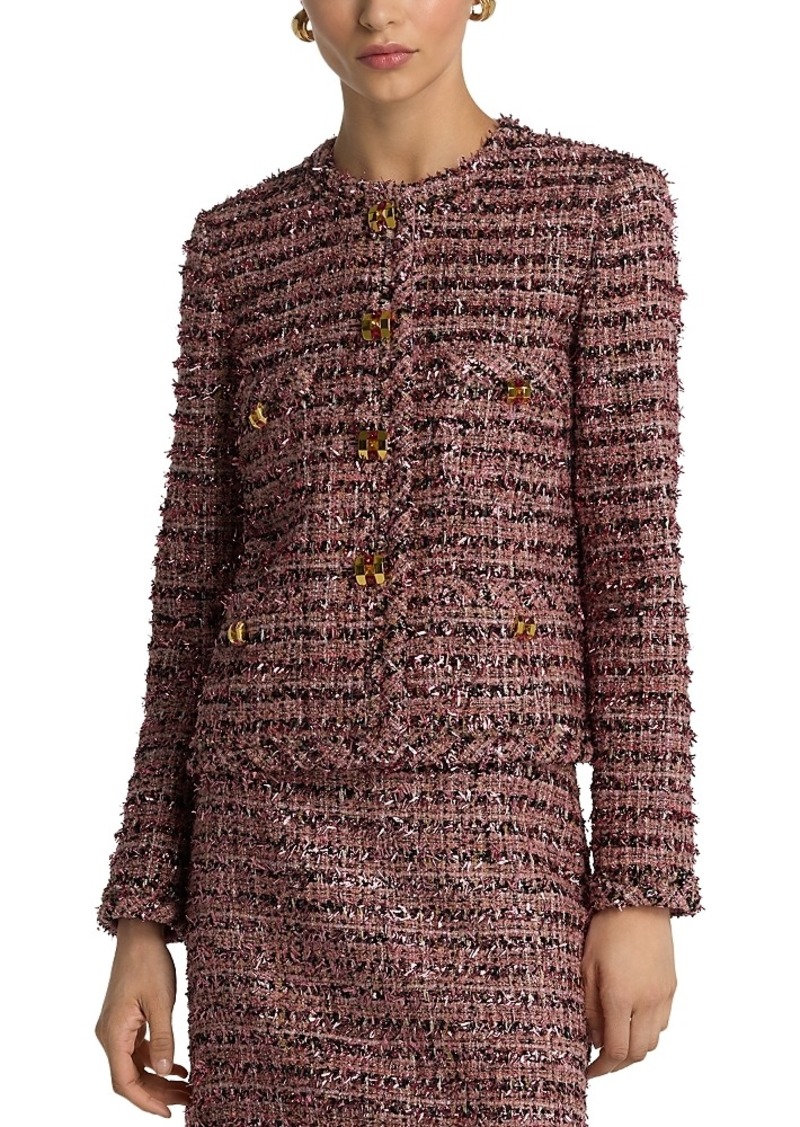 St. John French Metallic Eyelash Tweed Jacket