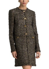 St. John French Metallic Tweed Coat