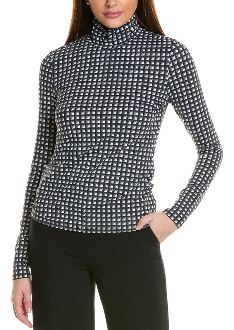 St. John Grid Print Top