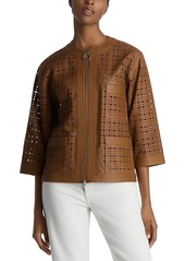 St. John Leather Laser Cut Jacket