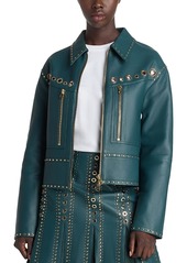 St. John Leather Studded Jacket