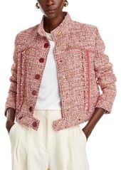 St. John Mock Neck Tweed Jacket