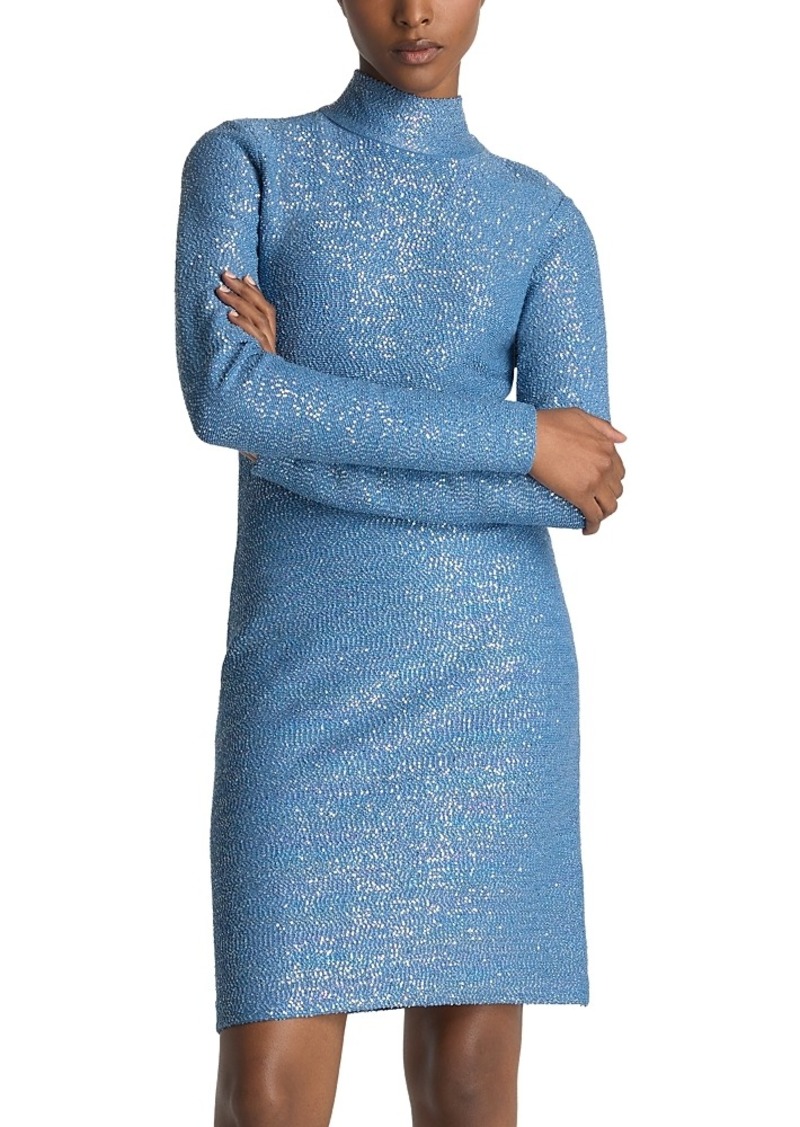 St. John Sequin Turtleneck Dress