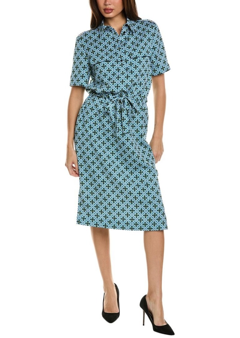 St. John Tile Print Shirtdress