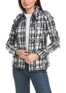 St. John Wool-Blend Shirt Jacket