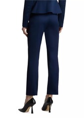 St. John Stretch Satin Straight-Leg Pants