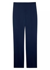 St. John Stretch Satin Straight-Leg Pants