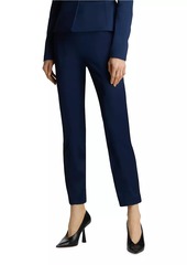 St. John Stretch Satin Straight-Leg Pants