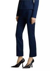 St. John Stretch Satin Straight-Leg Pants