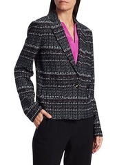 St. John Textured Bouclé Tweed Jacket
