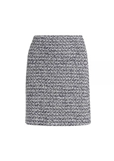 St. John Textured Tweed Knit Skirt