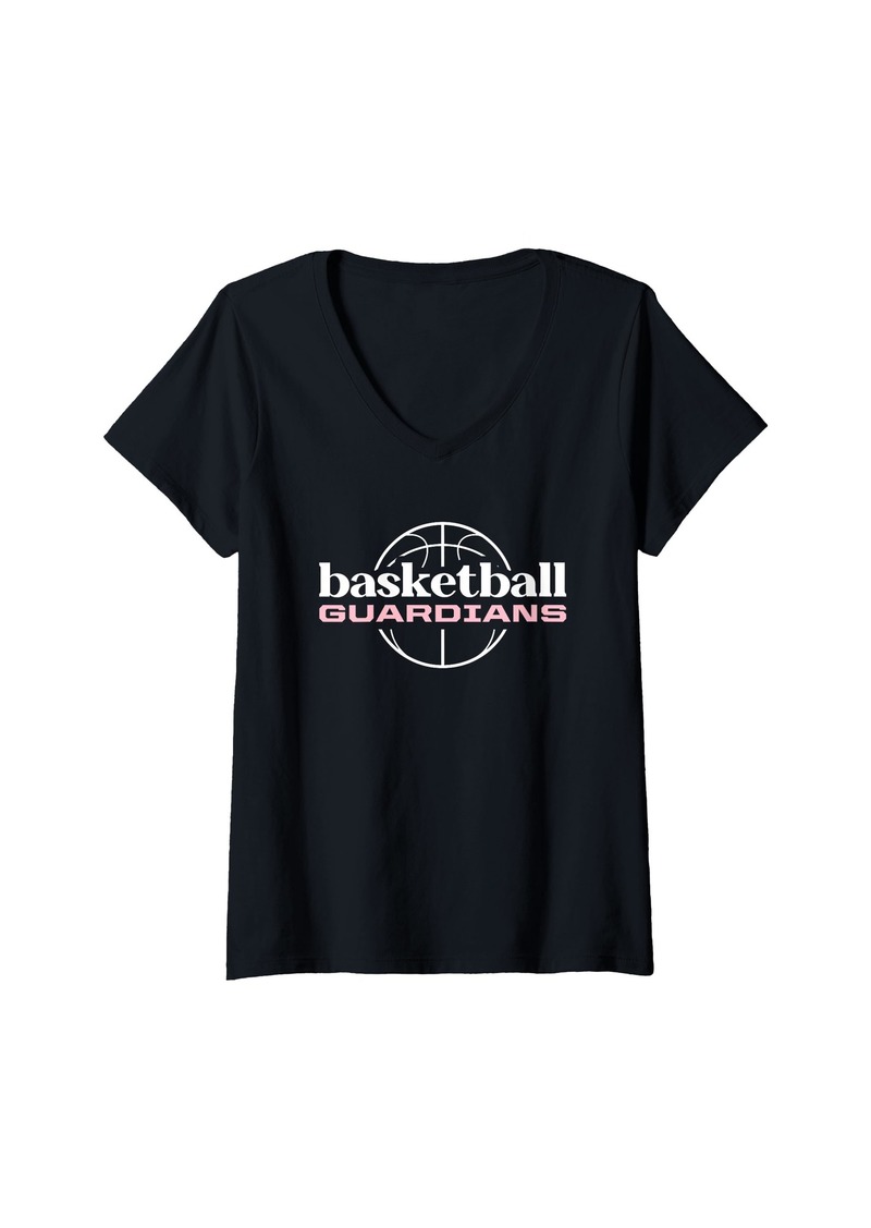 Womens Guardians St. John Paul II Catholic Basketball V-Neck T-Shirt