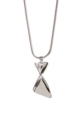 St. John Collection Twist Metal Long Pendant Necklace in Rhodium at Nordstrom