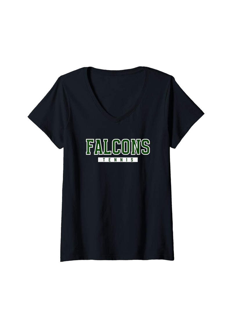 Womens St. John Paul II Catholic Falcons Tennis V-Neck T-Shirt