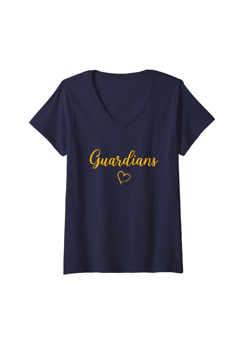 Womens St. John Paul II Catholic Guardians Above  Heart V-Neck T-Shirt