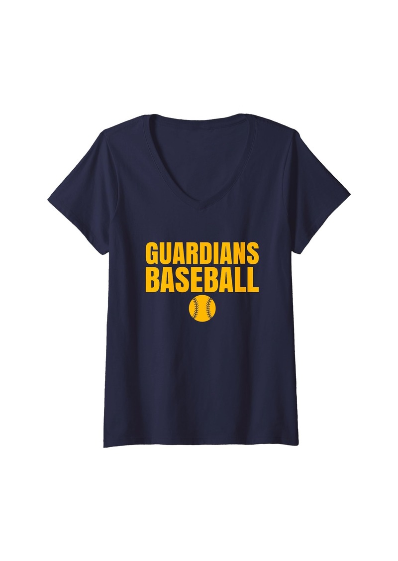 Womens St. John Paul II Catholic Guardians Baseball V-Neck T-Shirt