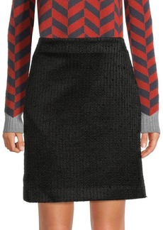 St. John ​Wool Blend Pencil Knit Mini Skirt