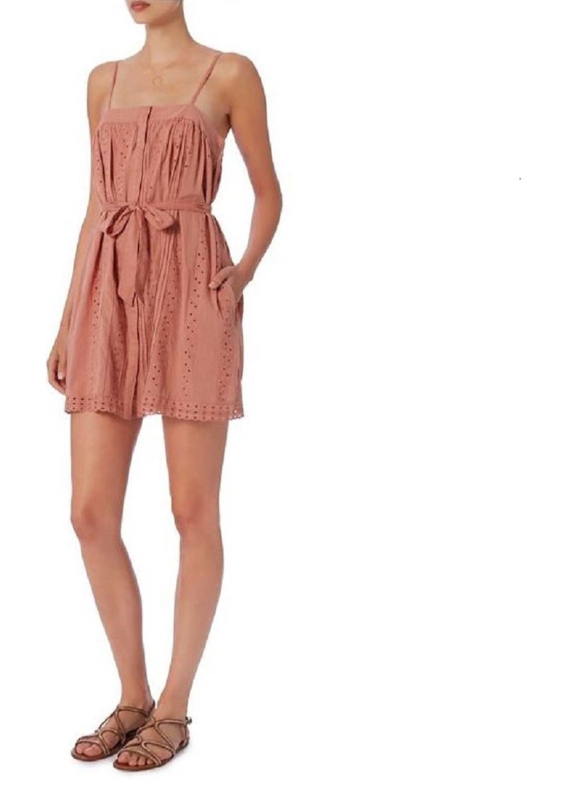 St. Roche St Roche Women's Kiki Blush Belted Eyelet Dress