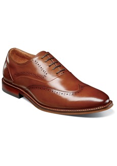 Stacy Adams Men's Macarthur Leather Wingtip Oxford Shoe - Cognac