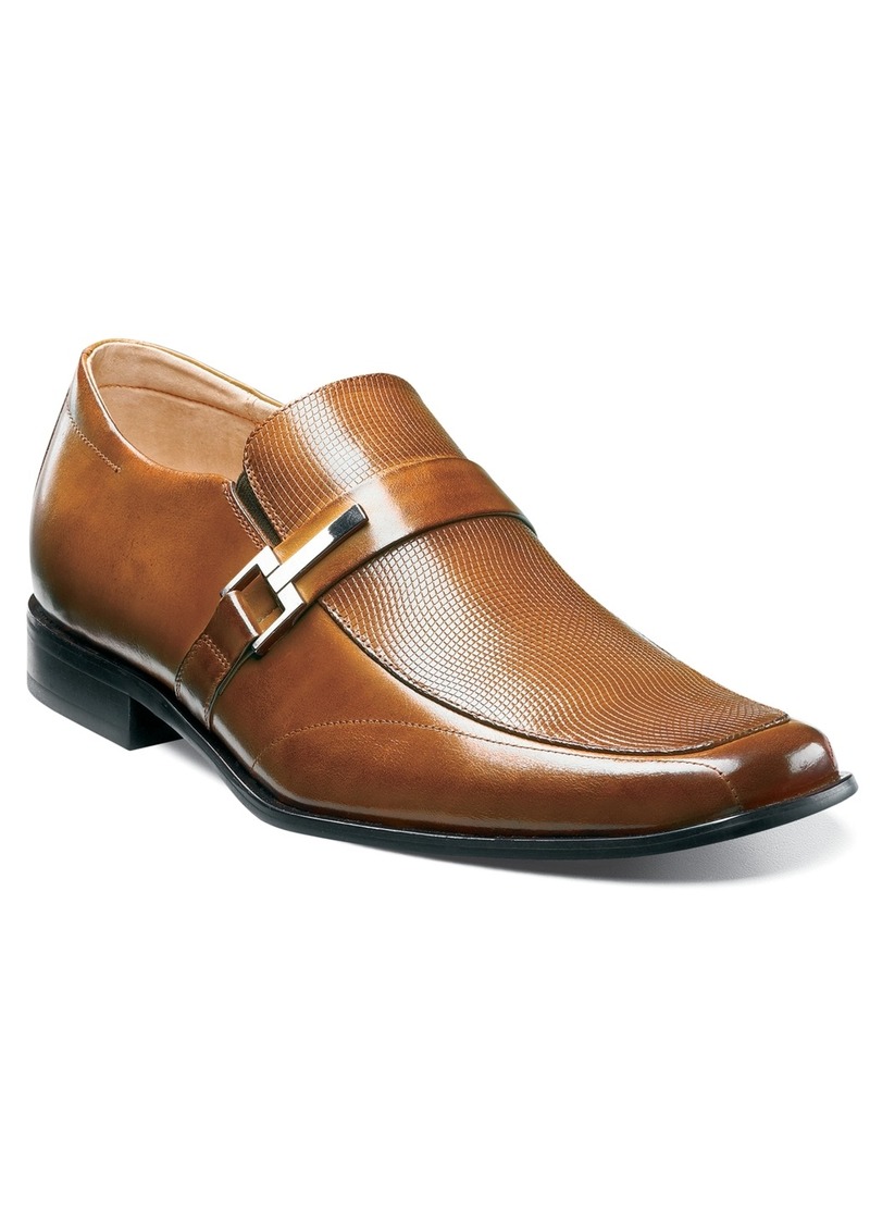 Stacy Adams Men's Beau Bit Perforated Leather Loafer - Cognac