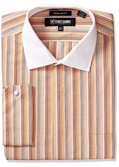 STACY ADAMS Men's Big and Tall Big & Tall Multi Stripe Classic Fit Dress Shirt  16.5" Neck 36-37" Sleeve