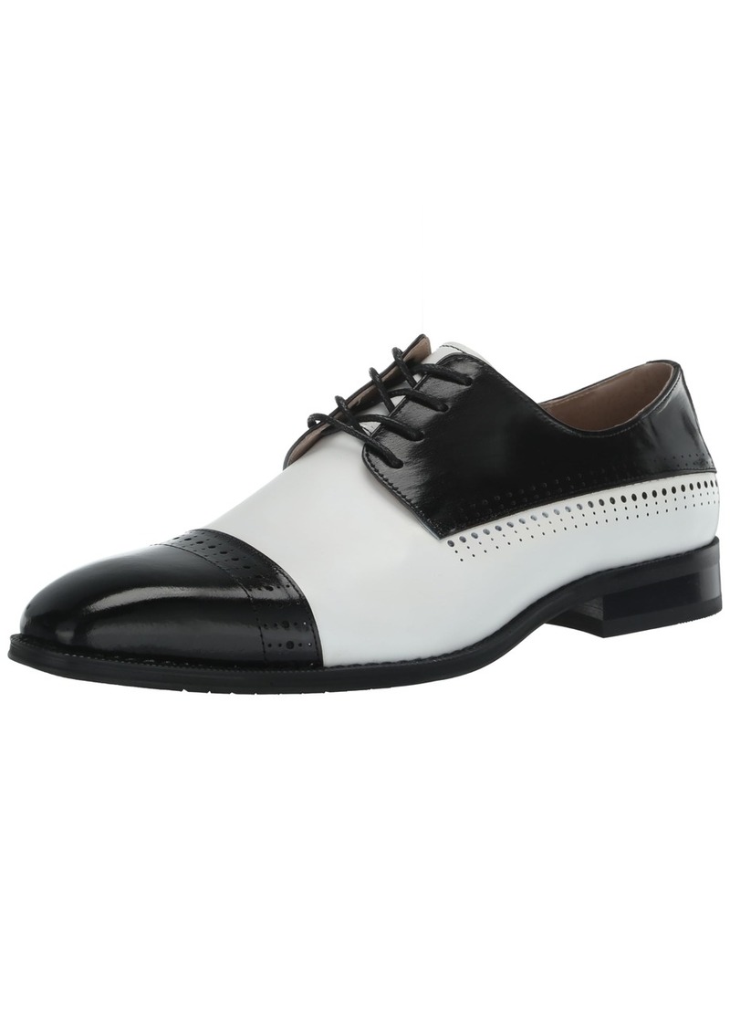 Stacy Adams Men's Cabot Cap Toe Oxford Black&White