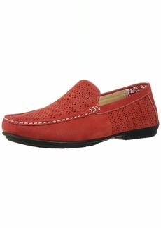 Stacy Adams Men's Cicero Perfed MOC Toe Slip-ON Driving Style Loafer red  M US