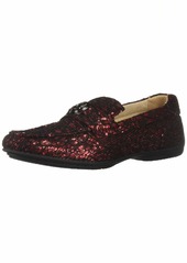 STACY ADAMS Men's Cyrano Moc-Toe Slip-on Driving-Style Loafer red  M US