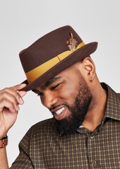 Stacy Adams Men's Diamond-Crown Wool Pork Pie Hat - Brown